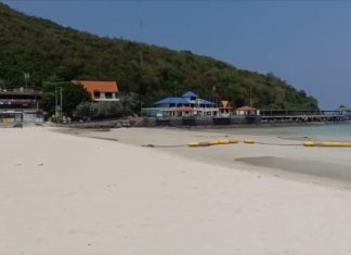 Once bustling with tourists, Koh Larn’s beaches are now empty.