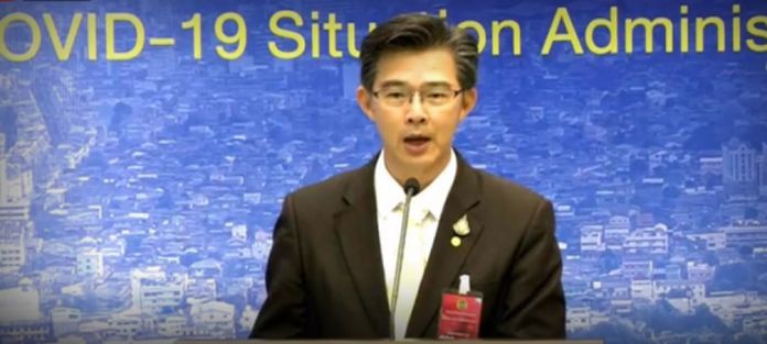The Covid-19 Situation Administration Centre spokesperson, Dr Taweesilp Wisanuyotin.