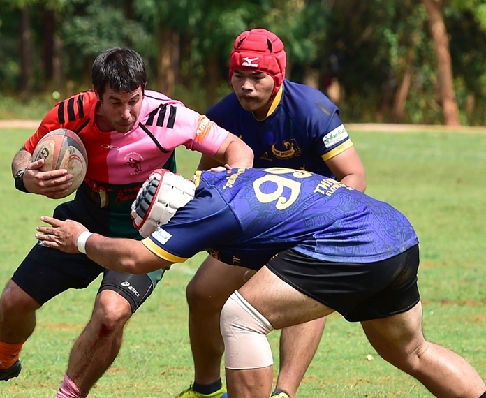 A Pattaya Panther takes a hit from The Brutal defence.