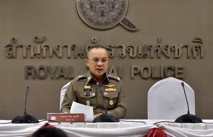 Royal Thai Police spokesman, Pol Lt Gen Piya Uthayo.