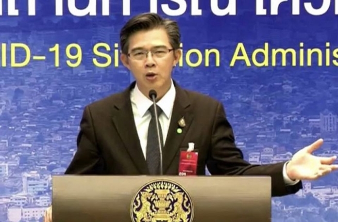The Center for COVID-19 Situation Administration spokesman Dr Taweesin Visanuyothin.