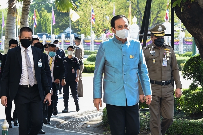Prime Minister Gen. Prayut Chan-o-cha prior the cabinet meeting.