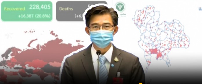 The Center for Covid-19 Situation Administration spokesman, Dr Taweesin Visanuyothin.