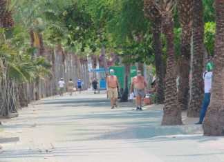 The beach footpath is now wide enough for tourists to walk.