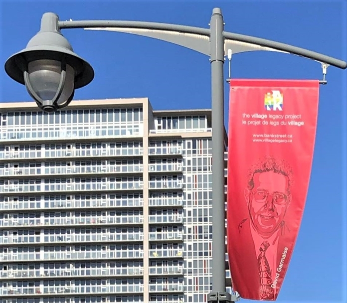 David was honoured as a Community Hero by Ottawa’s Village Legacy Project and there is a flag bearing his name and image flying at Bank Street and Nepean.
