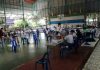 Pattaya School no. 7 akaBaan Nong Pang KhaeSchool gymnasium has been turned into a temporary Pattaya Immigration office.