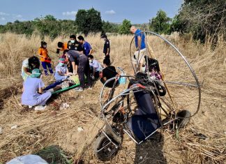 American dies in paramotor crash near Pattaya