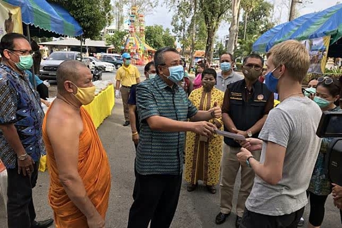 Mr Iwan is a 25-year-old engineering student from Russia, was well taken care of at Wat Mai Pattanaramtemple in Surat Thani since 26th March.