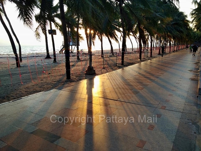 Bang San Beach at sunset.