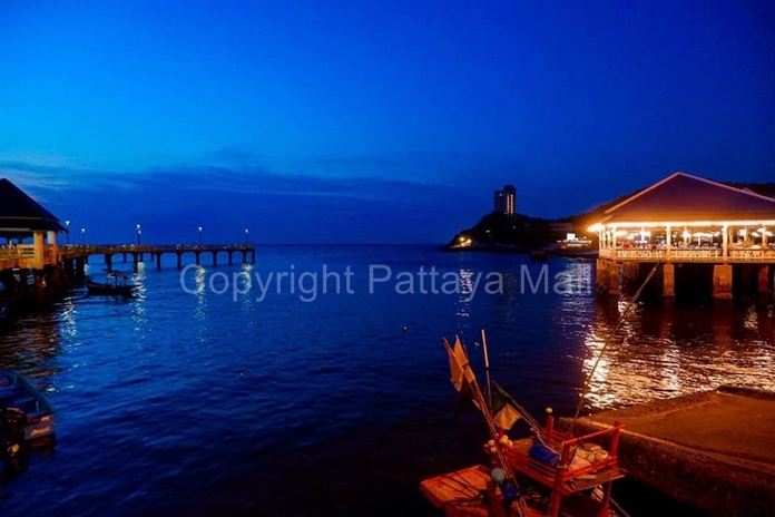 Laem Tan Beach/Bang San, Chonburi at night.