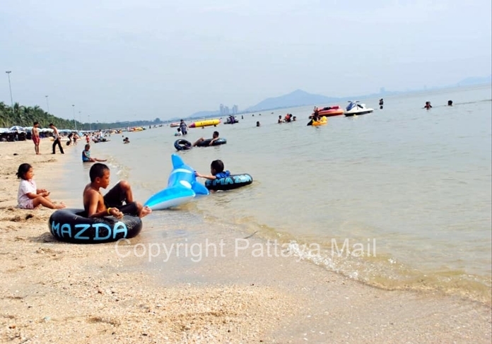 Bang San beach had many tourists before the coronavirus outbreak.