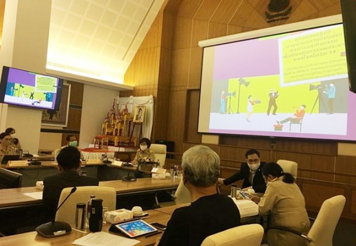 Movie and video producers are allowed to resume their business but must refrain from fight and love scenes to help control the coronavirus disease 2019 (COVID-19).