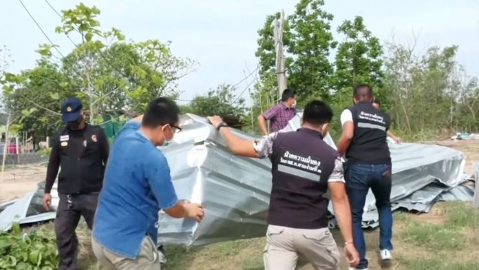 Nearly 100 houses in the northern Phichit province were destroyed by a powerful summer storm that lasted over an hour Monday morning.