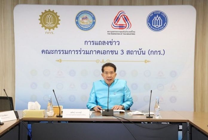 Supant Mongkolsuthree, chairman of the Federation of Thai Industries.