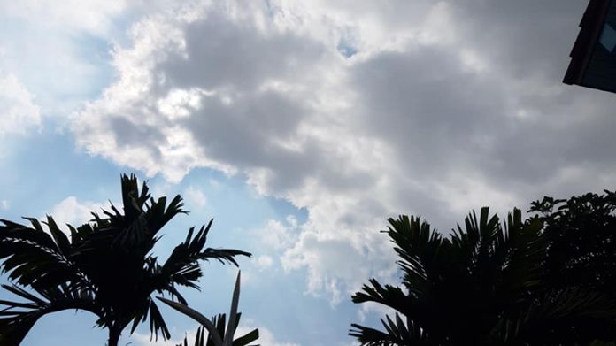 Pattaya City with cloudy sky on Friday afternoon.