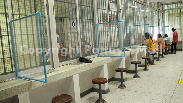 The new rules were introduced at Pattaya Remand Prison to control the possible spread of Covid-19 as prisons worldwide have been hotspots for the coronavirus.
