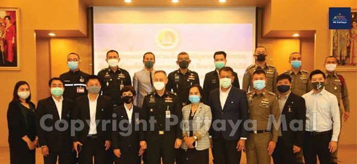 The Internal Security Operations Command met June 17 with Chonburi hotel operators, Tourism Authority of Thailand Pattaya Deputy Director Watcharapol Sanson and Pornpan Weerapreeyakul, director of strategy and planning at South East Bangkok College.