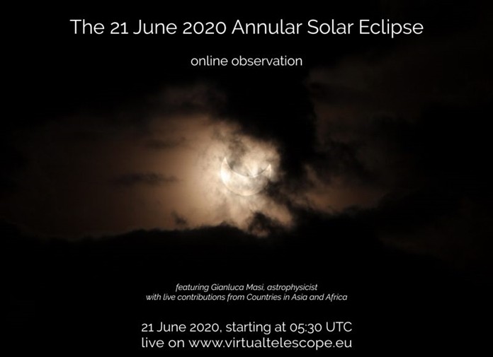 The eclipse can also be viewed online here.