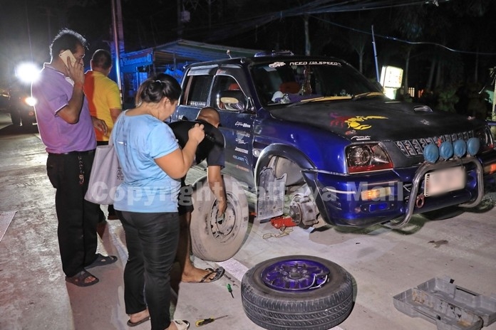 Drivers blew front tires as they hit the outer lip.