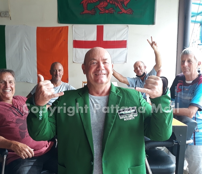 Winner Mike Firkin with Bill Copeland, left of frame.