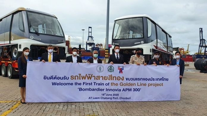 The driverless APM from China will serve commuters in the Gold Line route stopping at three stations - Krung Thonburi, Charoen Nakorn and Klong San in Bangkok.