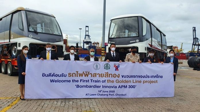 The driverless APM from China will serve commuters in the Gold Line route stopping at three stations - Krung Thonburi, Charoen Nakorn and Klong San in Bangkok.