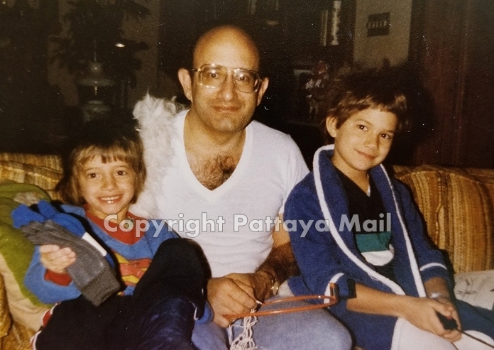 Len in the 1980s with his children Ruth and Lorin.