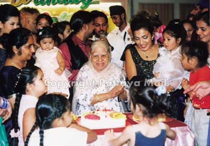 The late Jaswant Kaur Kalra mother, grandmother and great grandmother of the Kalra family at one of the happy birthday celebrations of her loving family.