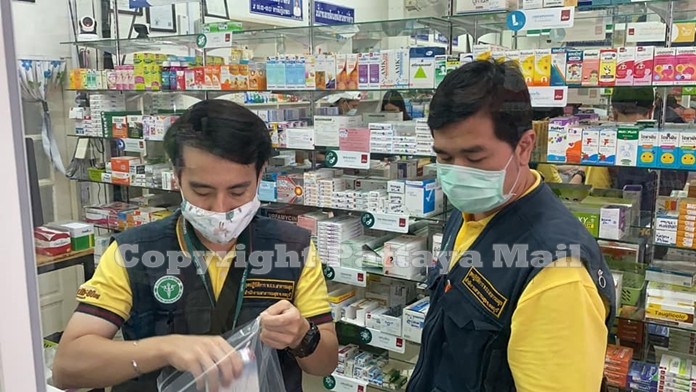 A Pattaya pharmacy was raided for the second time in five months for selling the ingredients of a deadly narcotic elixir.