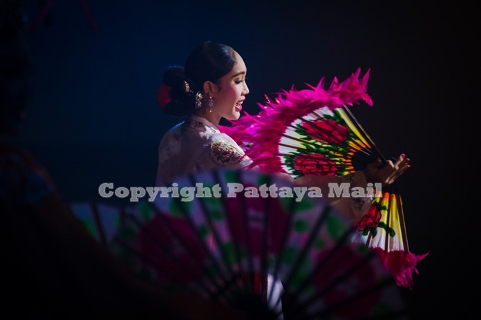 Performers perform spectacular song and dance numbers.