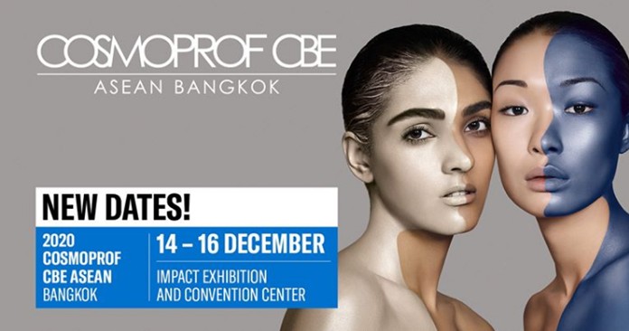 COSMOPROF CBE ASEAN (CCA 2020)will be held from December 14 - 16 at IMPACT Exhibition and Convention Center, Muang Thong Thani.