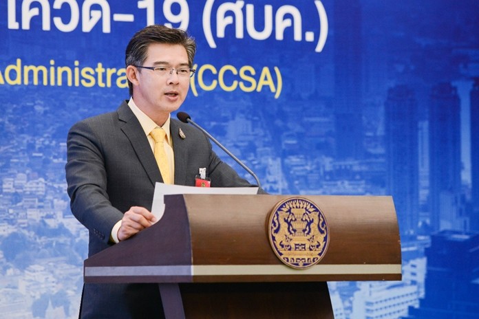 The Center for COVID-19 Situation Administration spokesman,Taweesin Visanuyothin.