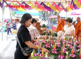 Wat Chaimongkol in South Pattaya ready for Loy Krathong