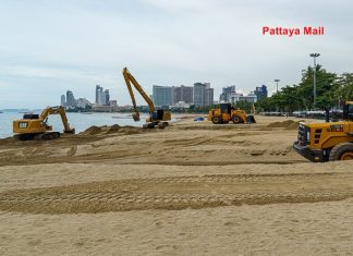 Pattaya, Jomtien beach repairs to last through Wednesday
