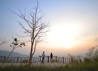 Amazing viewpoint for sunrise and sunset of Khao Yai National Park, Nakhon Ratchasima, Thailand