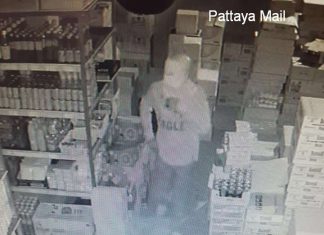 Pattaya-area police track shop burglar