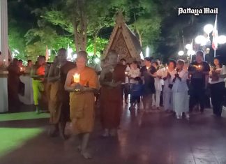 Pattaya temples curtail candle processions for Macha Bucha Day
