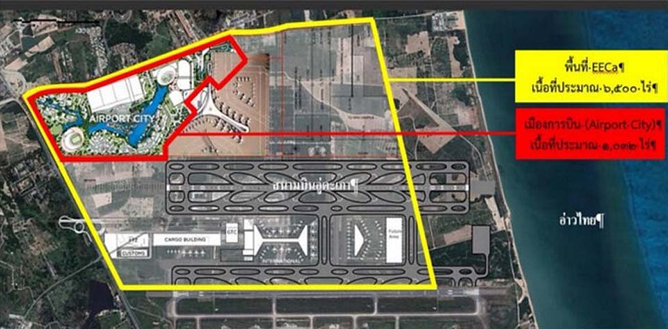 Utapao Map Utapao airport city set as ‘free trade zone’ in Eastern Economic ...