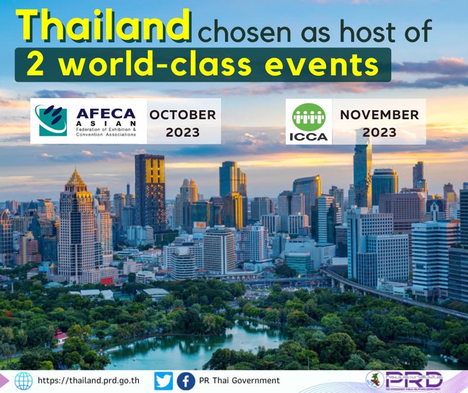 t 10 Thailand chosen as host of 2 world class events in October and November