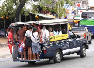 No standing rule on Pattaya baht buses bites the dust