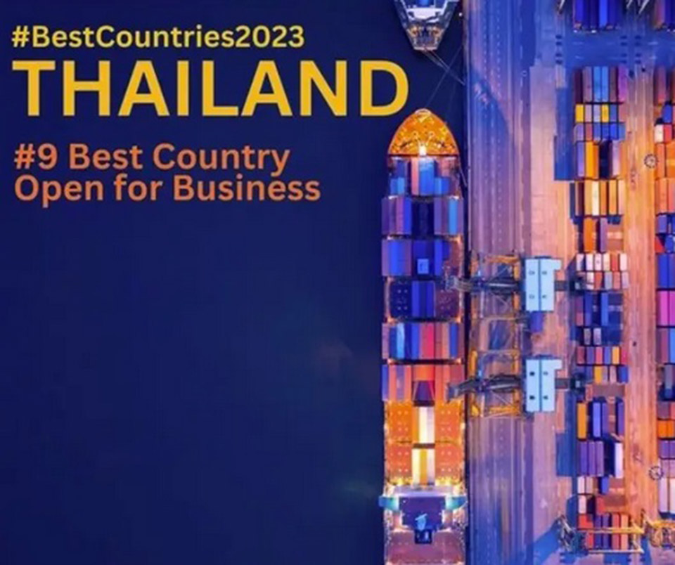 Tailandia ocupa el noveno lugar en la categoría Mejor país abierto a los negocios en 2023
