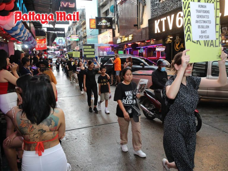 Pattaya Mayor joins ‘Walk for Freedom’ event held against human