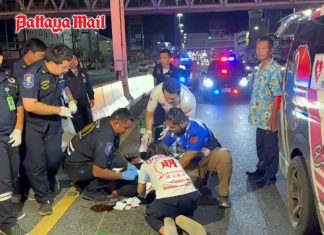 Motorcycle collision results in severe injuries near underpass tunnel in Central Pattaya