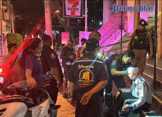 Pattaya: Sicherheitsmann bei Streit zwischen Thailänderin und Ausländer wegen Geld verletzt