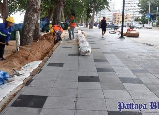 Jomtien-Strandpromenade in Pattaya kurz vor Fertigstellung – bald mehr Parkplätze, bessere Entwässerung und breitere Wege für Touristen