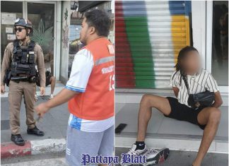 Ausländer auf frischer Tat beim Motorradklau in Pattaya erwischt