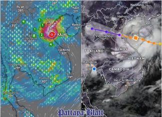 Pattaya in Alarmbereitschaft: Tropische Depression „Kajiki“ bringt starken Regen und Hochwassergefahr