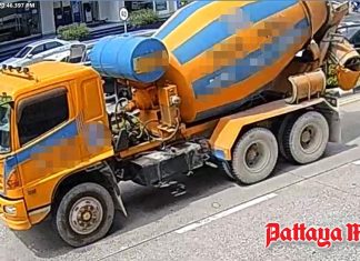 Pattaya contractor fined after concrete debris endangers public road