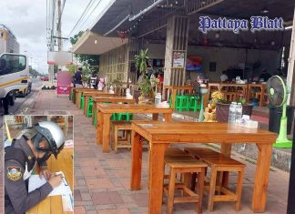 Kampf um Pattayas Gehwege geht weiter, Naklua-Verkäufer stehen unter Strafen und Beschlagnahmungen