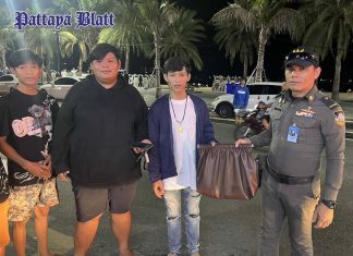 Verlorene Tasche am Strand von Pattaya zurückgegeben – ein Zeichen von Ehrlichkeit und Bürgersinn